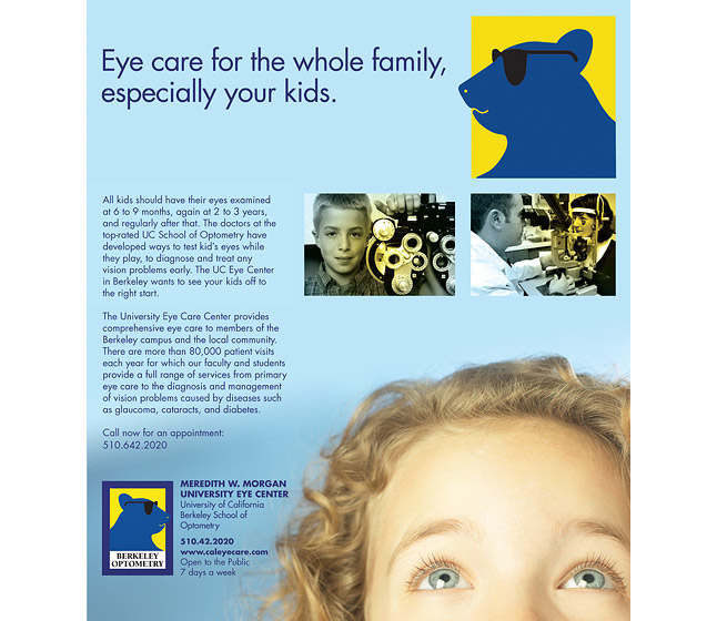 Berkeley Optometry eyecare for kids and family ad
