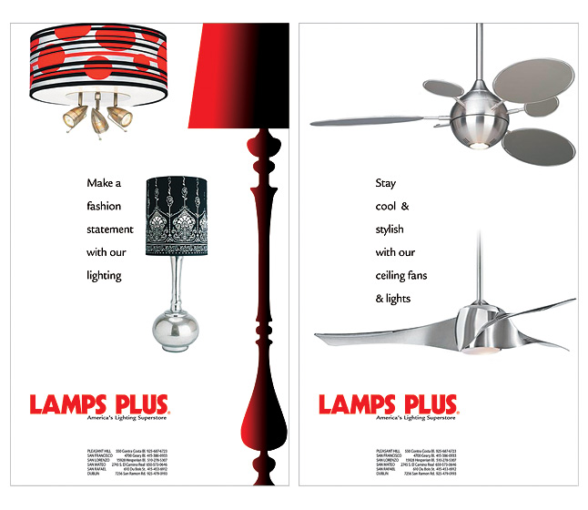 Lamps Plus lights and fans ads