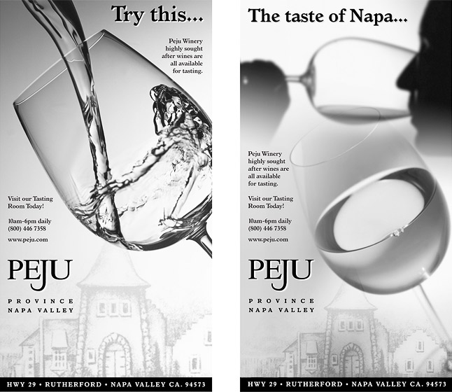 Peju wine tasting ads
