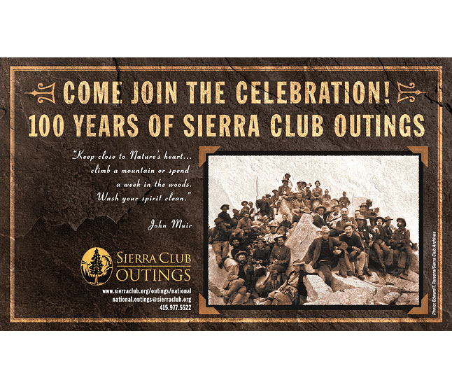 Sierra Club 100 years celebration ad